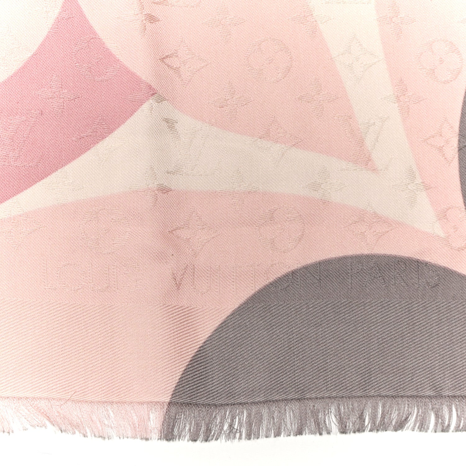 Louis Vuitton Silk Wool Monogram Kaleidogram Shawl Pink 2 of 3