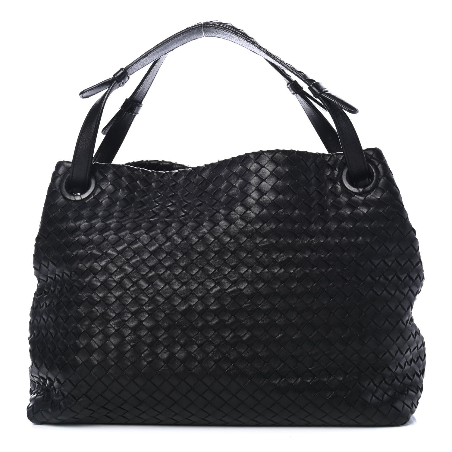 Bottega Veneta Nappa Intrecciato Medium Garda Bag Black 1 of 4