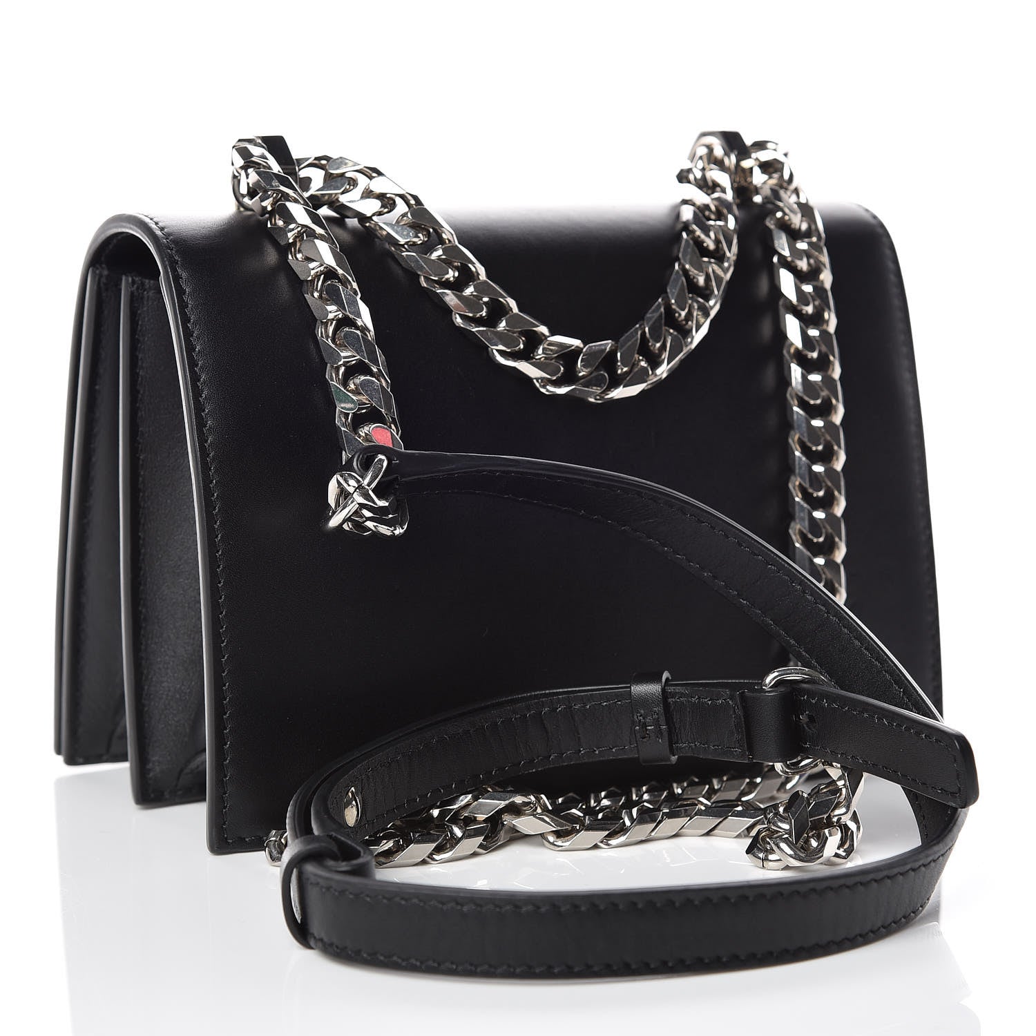 Alexander McQueen Calfskin Knuckle Crossbody Black 3 of 9