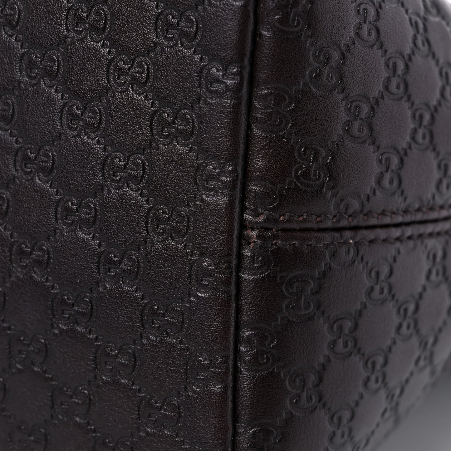 Guccissima Medium Bree Foldover Tote Chocolate