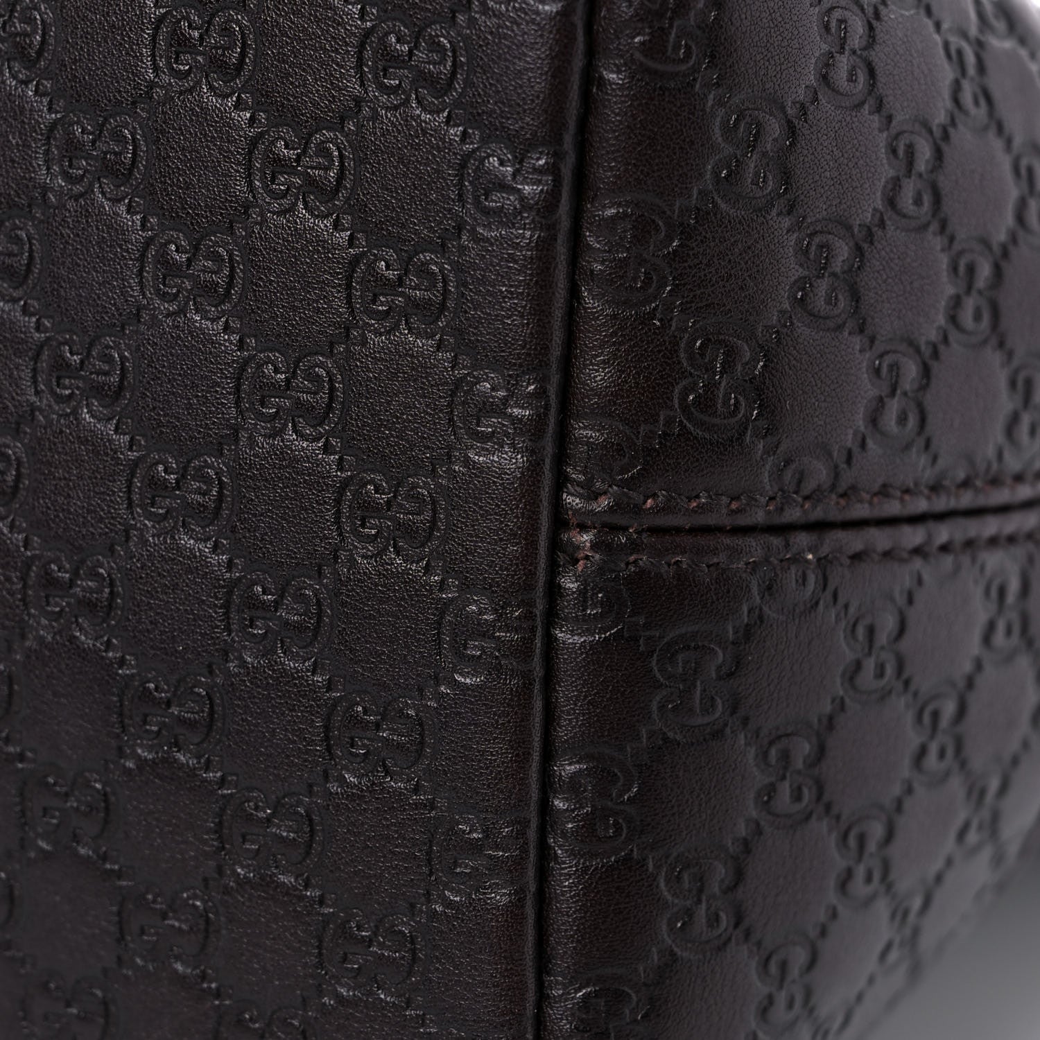 Gucci Guccissima Medium Bree Foldover Tote Chocolate 13 of 22