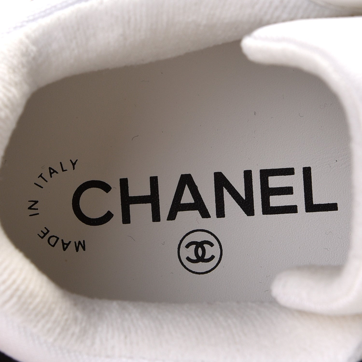 Chanel Fabric Womens Logo Sneakers 41 Black White 5 of 10