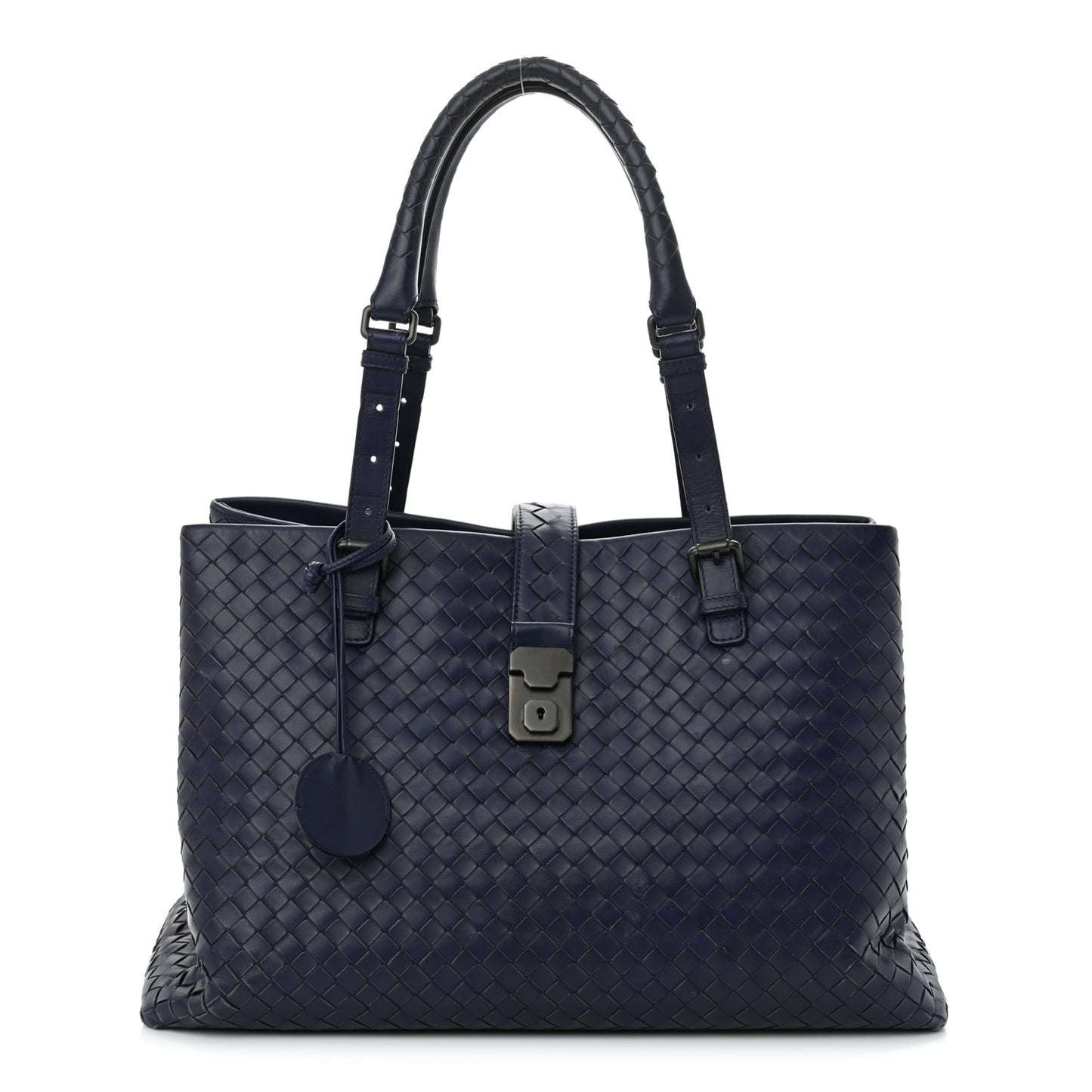 Nappa Intrecciato Medium Roma Tote Atlantic