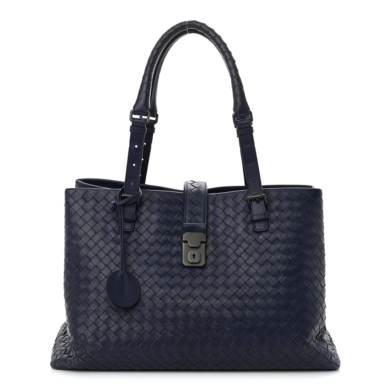 Bottega Veneta Nappa Intrecciato Medium Roma Tote Atlantic 1 of 14