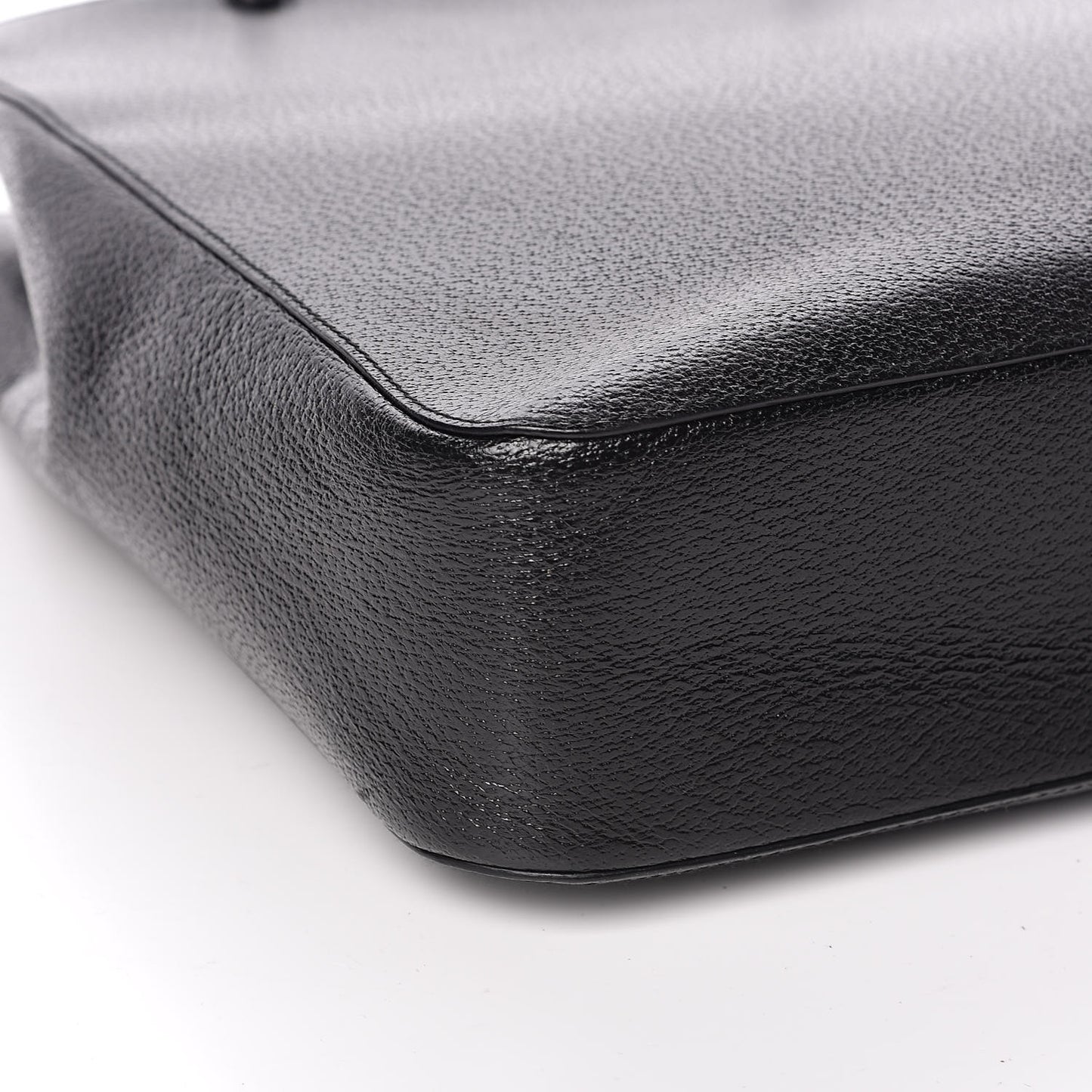 Calfskin Bamboo Handle Tote Black