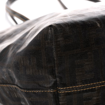 Fendi Zucca Spalmati Matrioska Roll Tote Tobacco Black 11 of 20