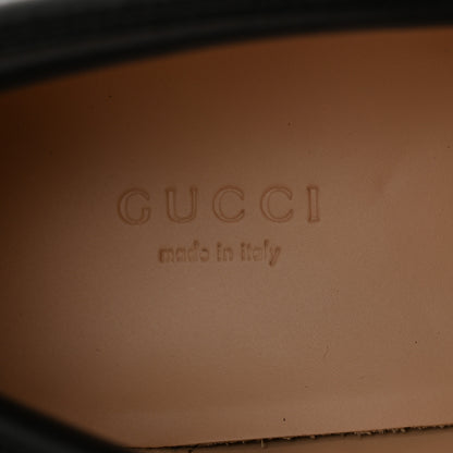 Gucci Magnum Calfskin Nappa Samoa Womens Horsebit Platform Chunky Lug Sole 40mm Loafers 40 Black 6 of 8