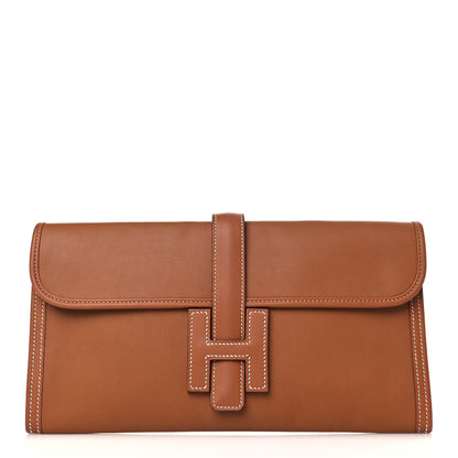 Hermes Swift Jige Elan 29 Clutch Gold 1 of 9