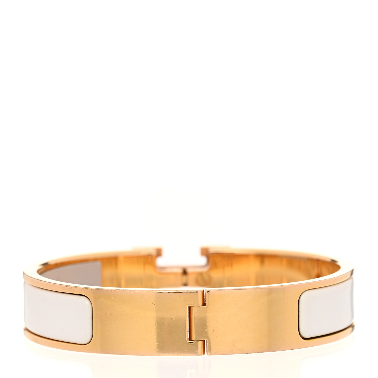 Hermes Enamel Narrow Clic Clac H Bracelet PM White 3 of 5