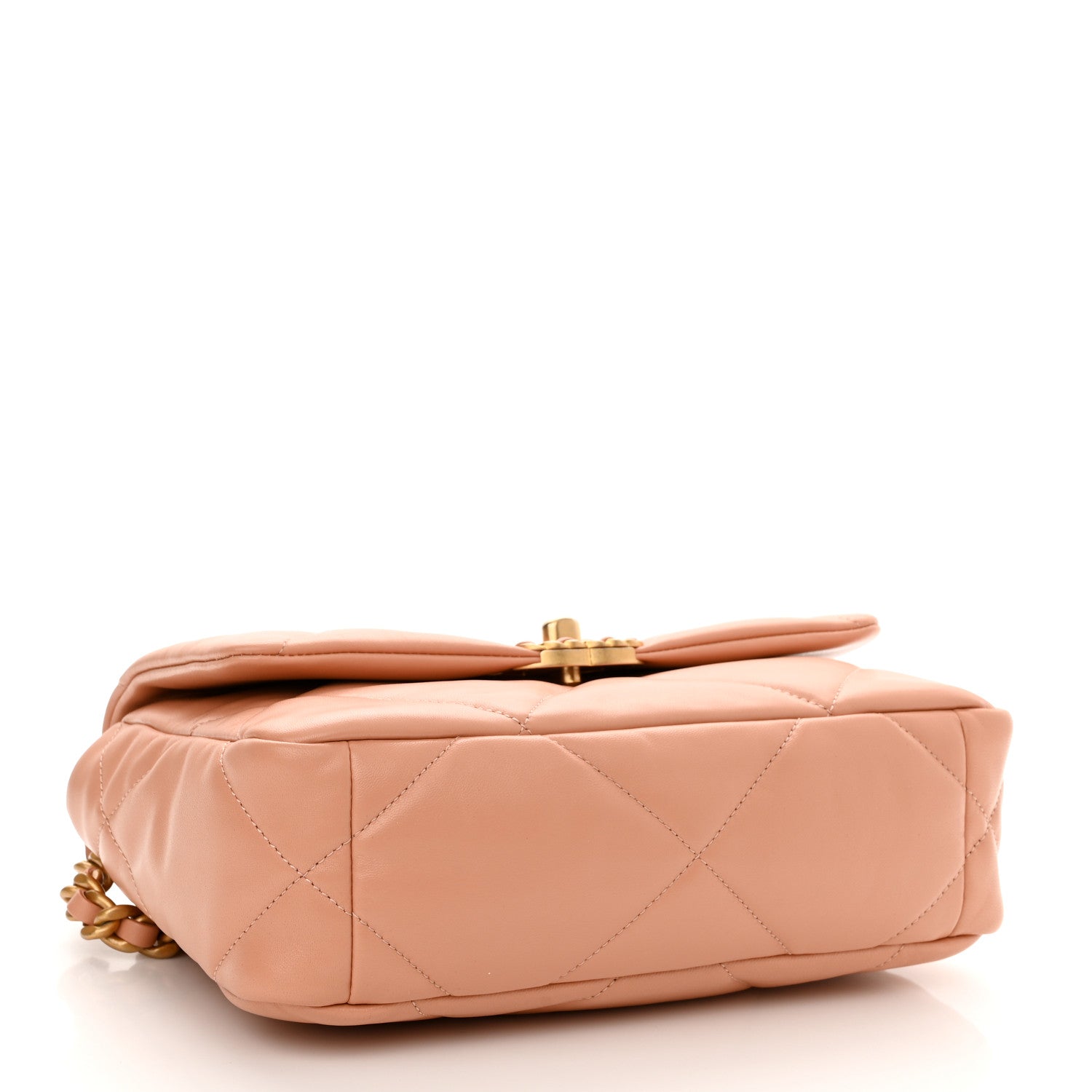 Chanel Lambskin Quilted Medium Chanel 19 Flap Light Orange 3 of 9