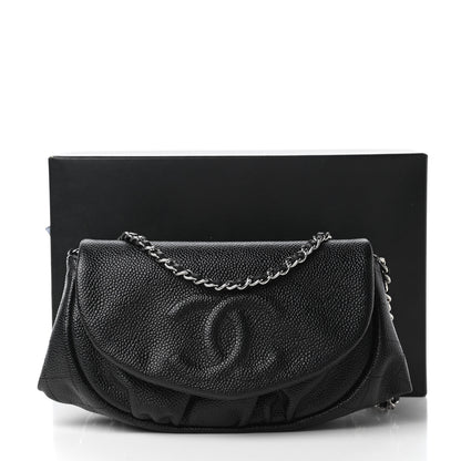 Chanel Caviar Half Moon Wallet On Chain WOC Black 11 of 11