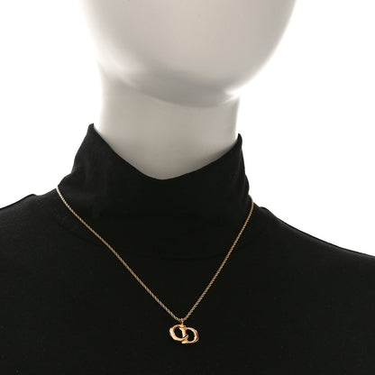 Christian Dior DIOR Metal CD Logo Pendant Necklace Gold 2 of 4