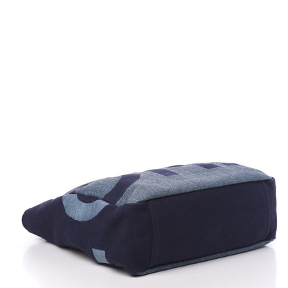 Chanel Canvas Large Shopping Tote Dark Blue 5 of 11