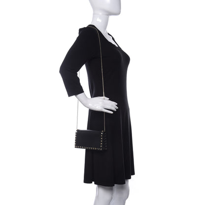Valentino Garavani Vitello Chain Crossbody Bag Black 2 of 9