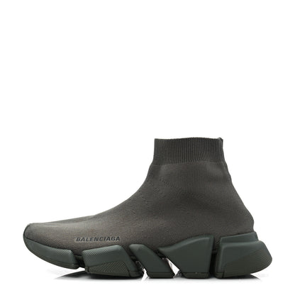 Balenciaga Technical 3D Recycled Knit Womens Speed 2.0 Sneakers 40 Monocolor Dark Kaki 1 of 7