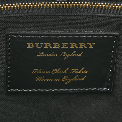 Burberry Metallic Grainy Calfskin House Check Medium Banner Tote Silver 8 of 14