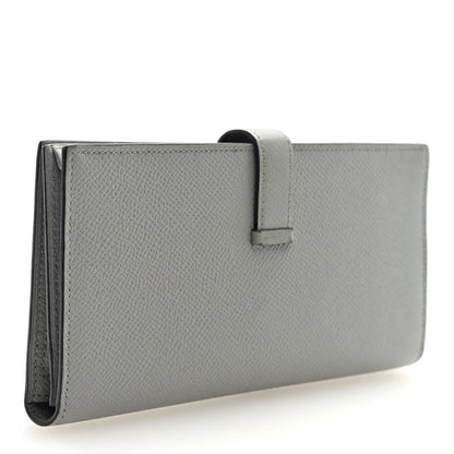 Hermes Epsom Bearn Gusset Wallet Gris Mouette 3 of 7