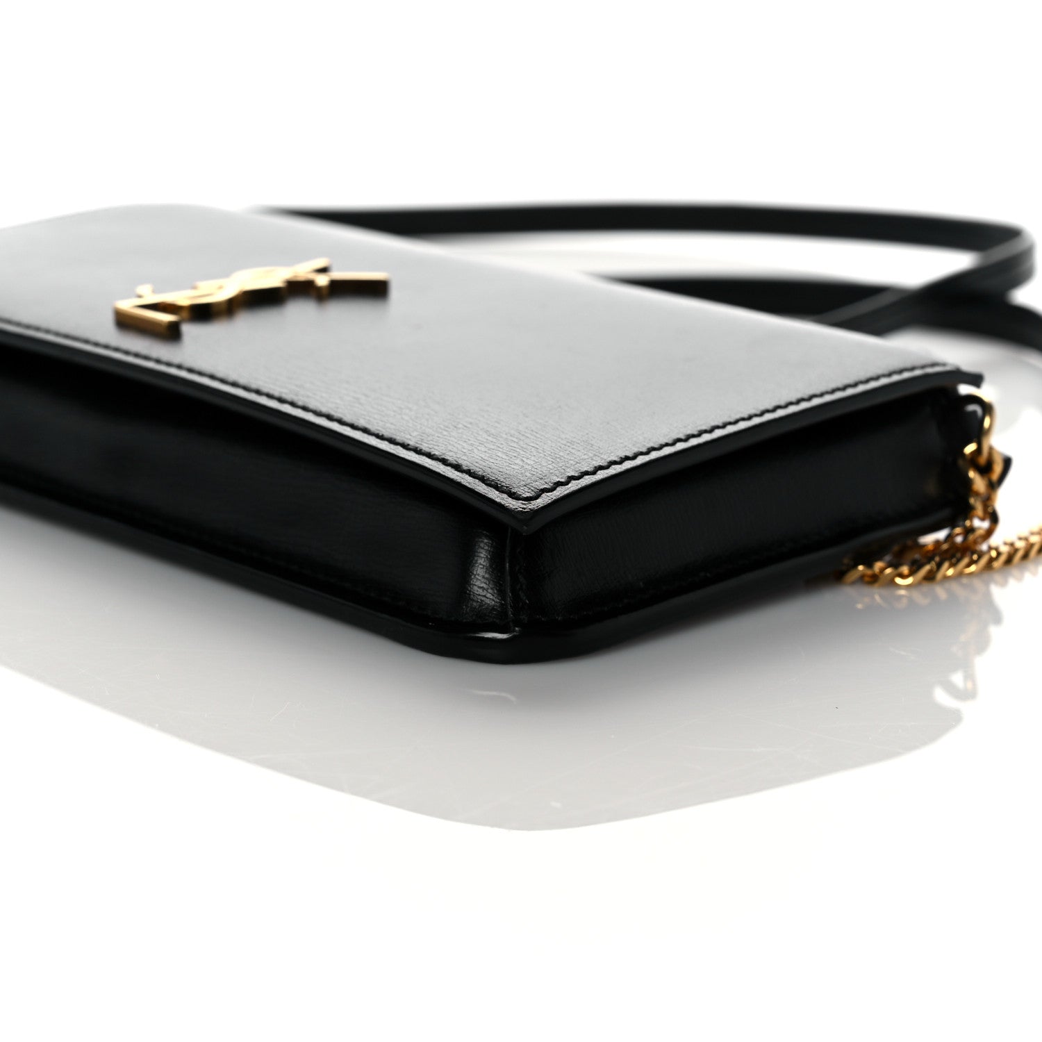 Saint Laurent Smooth Calfskin Monogram Phone Holder Crossbody Black 9 of 13