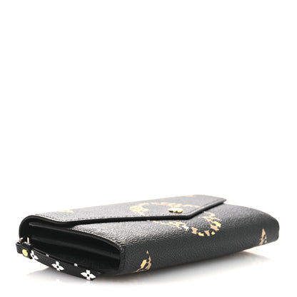 Louis Vuitton Monogram Giant Jungle Sarah Wallet Black 4 of 9