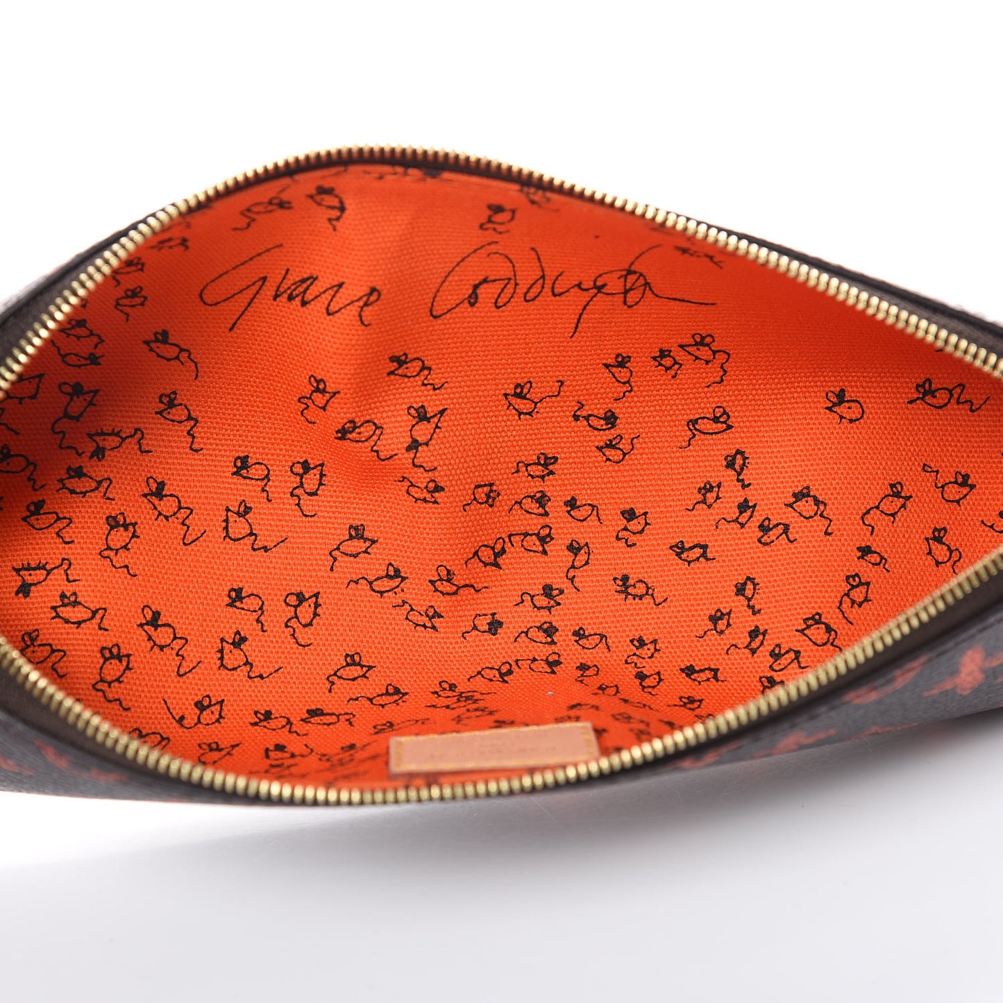 Catogram Elizabeth Pouch Orange Marron