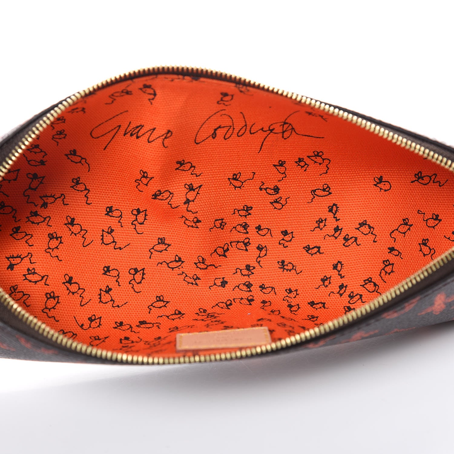 Louis Vuitton Catogram Elizabeth Pouch Orange Marron 5 of 10