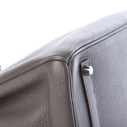 Hermes Taurillon Clemence Birkin 35 Taupe 24 of 33