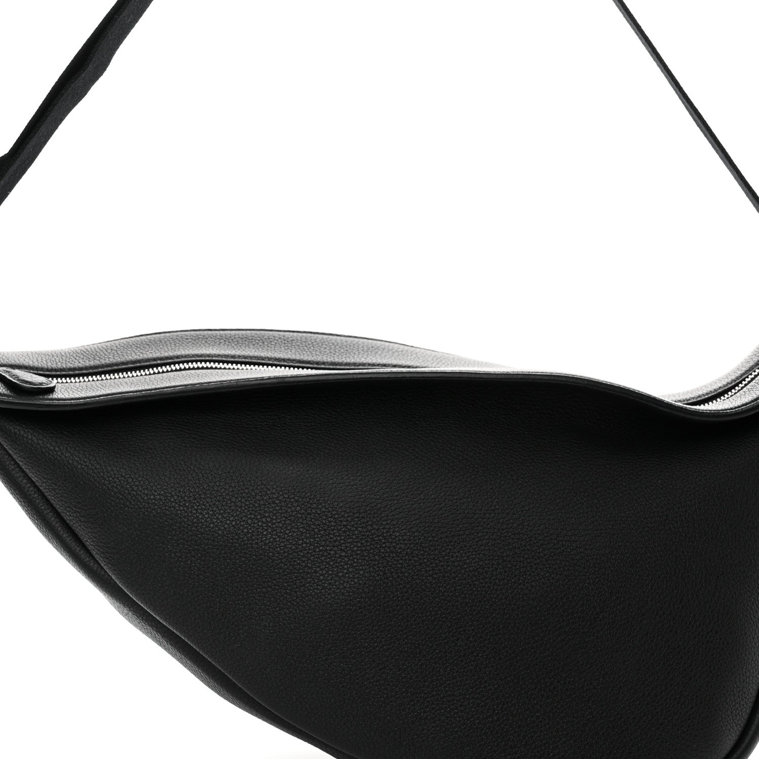 The Row Grained Calfskin Large Slouchy Banana Bag Black 8 of 11