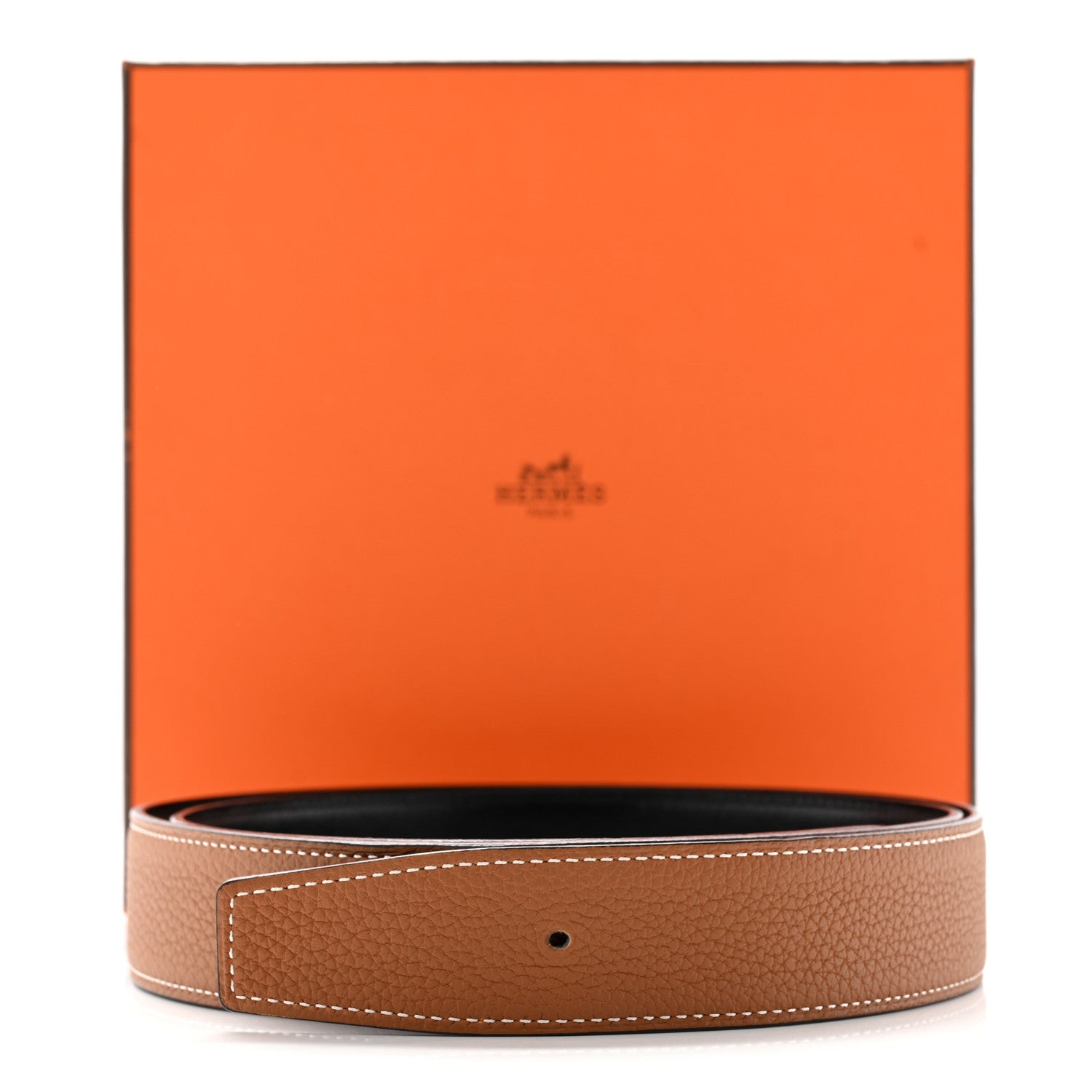 Hermes Box Togo 32mm Belt Strap 100 40 Black Gold 9 of 9