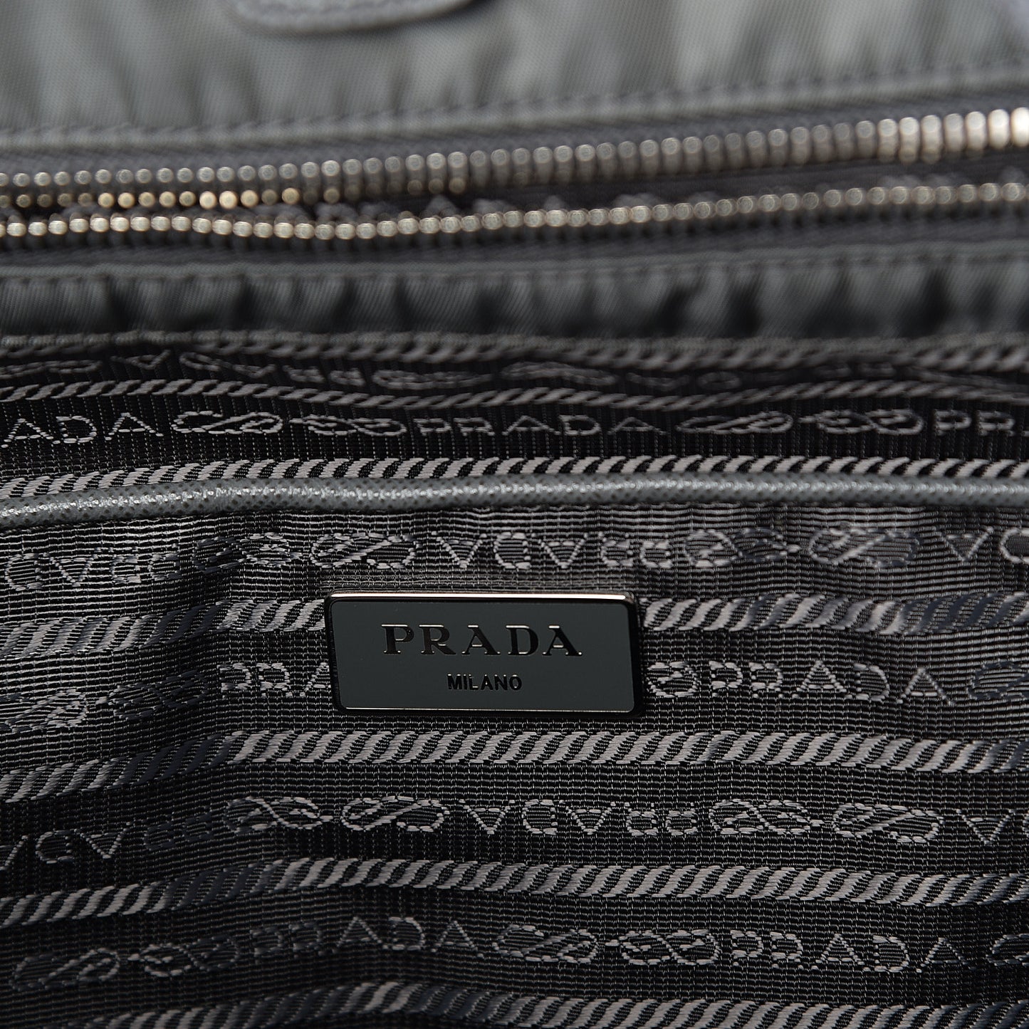 Tessuto Nylon Saffiano Tote Ardesia