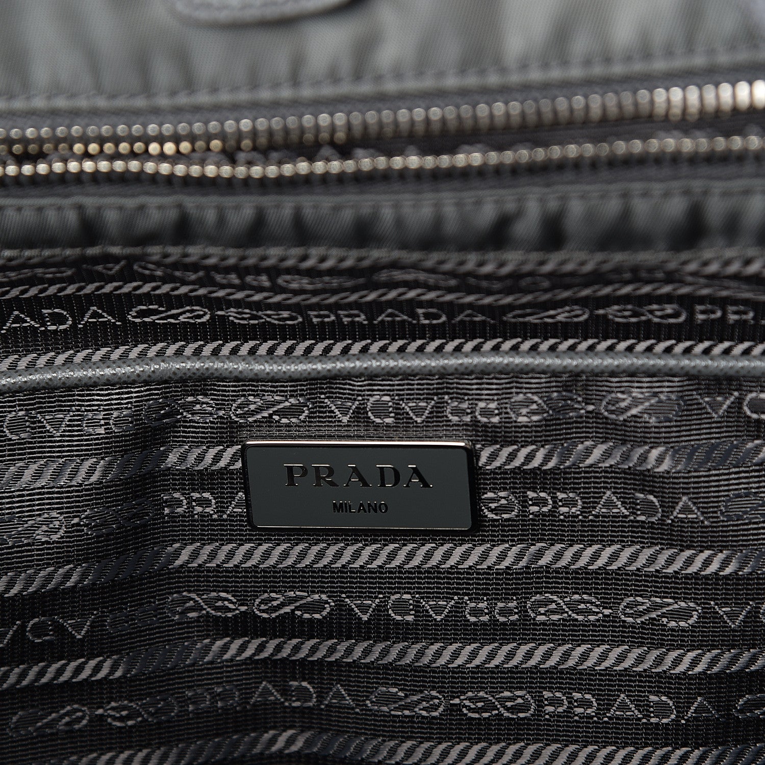 Prada Tessuto Nylon Saffiano Tote Ardesia 5 of 8