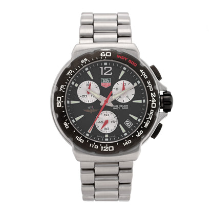 Tag Heuer Stainless Steel 41mm Formula 1 Indy 500 Chronograph Quartz Watch Black CAC111A 1 of 4