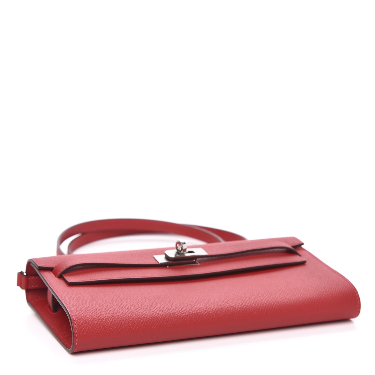 Hermes Epsom Kelly Wallet To Go Rouge Casaque 3 of 8