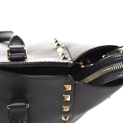 Valentino Garavani Vitello Small Rockstud Double Handle Tote Black 8 of 12