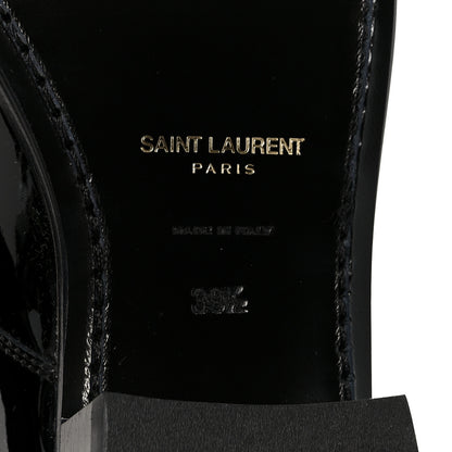 Saint Laurent Patent Baltimora Lace Up Derby Shoes 39.5 Black 8 of 9
