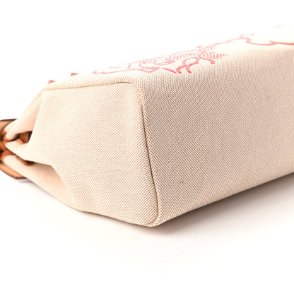 Hermes Vache Hunter Toile Pegase Pop Herbag Zip Retourne 31 PM Capucine Ecru 6 of 10