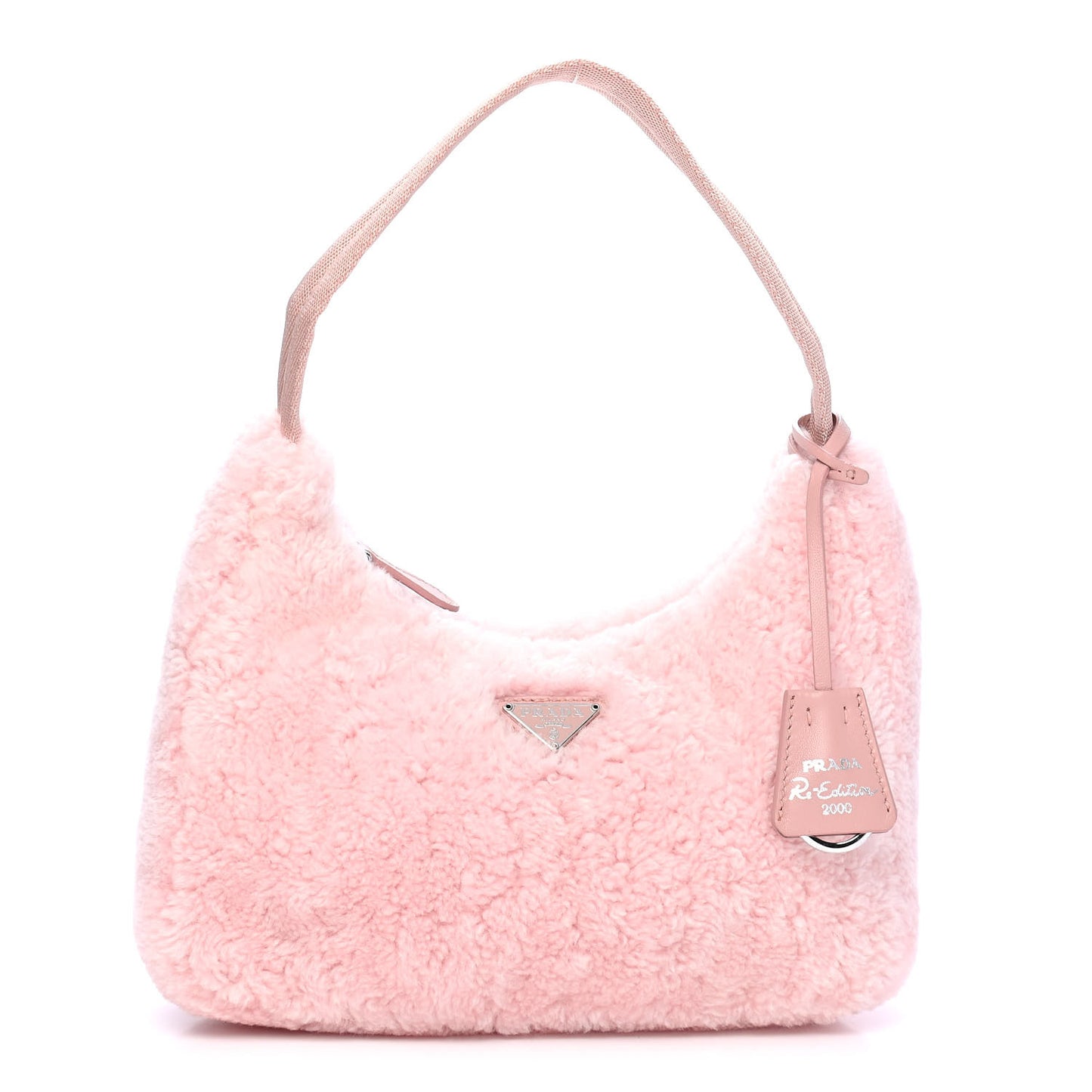 Shearling Mini Re-Edition 2000 Bag Orchidea