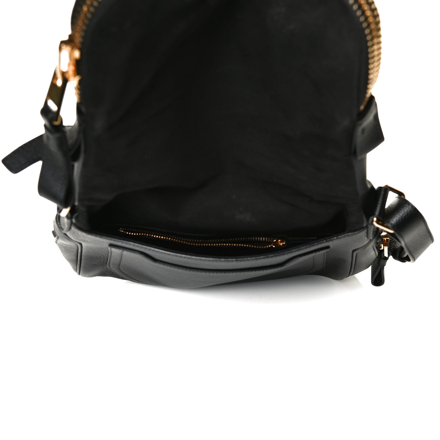 Grained Calfskin Medium Jennifer Crossbody Bag Black