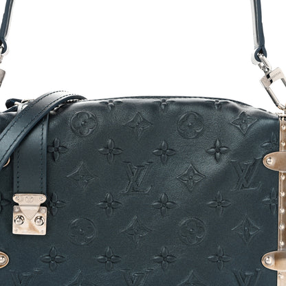 Louis Vuitton Calfskin Debossed Monogram Side Trunk Moon Bleu 7 of 11