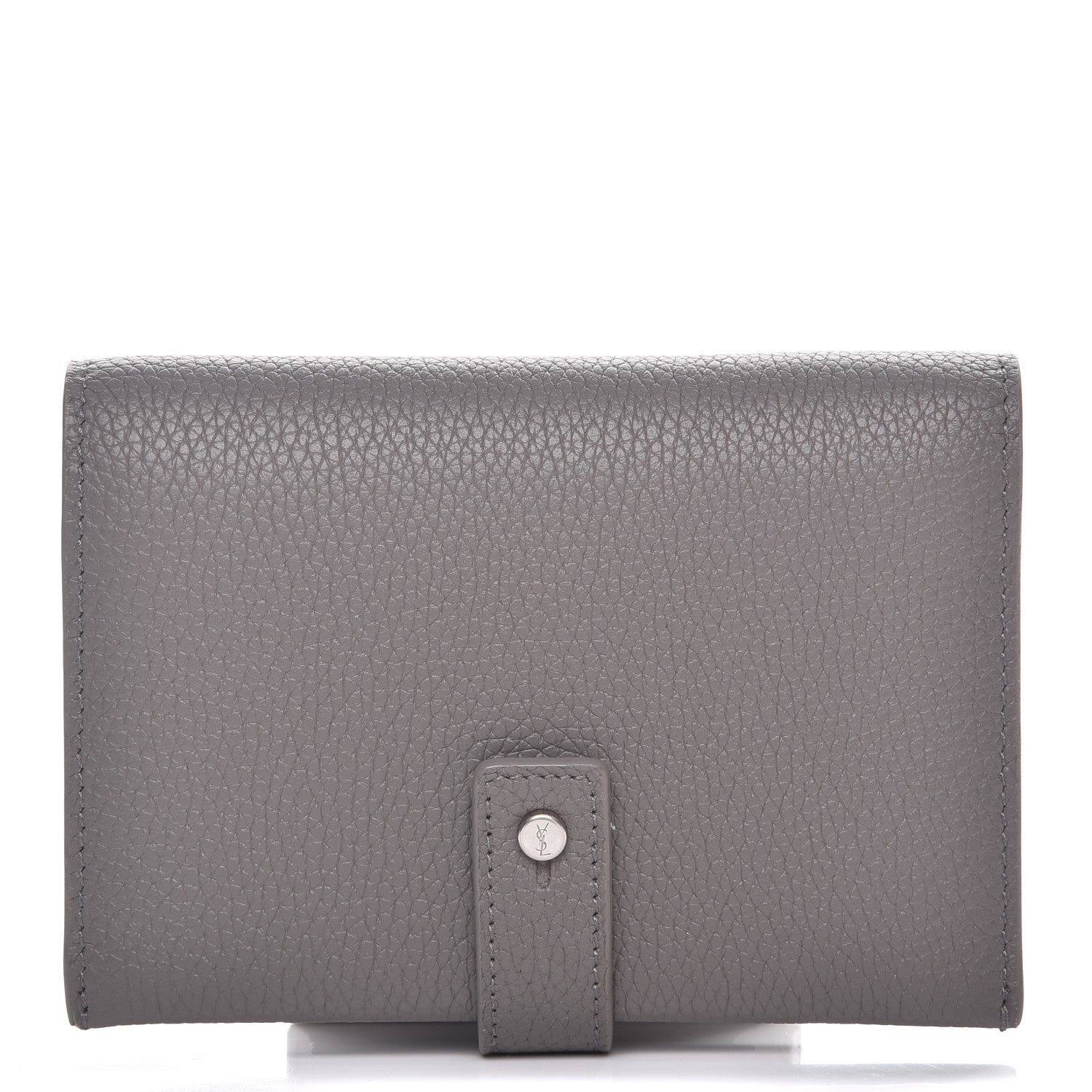 Saint Laurent Grained Calfskin Sac De Jour Compact Wallet Fog 1 of 8