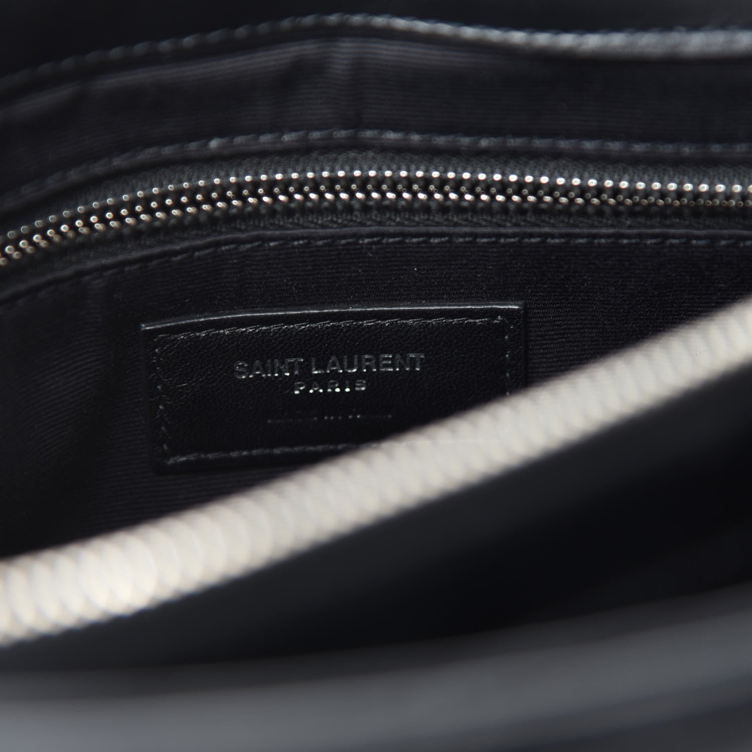 Saint Laurent Calfskin Y Quilted Monogram Medium Loulou Chain Satchel Black 8 of 11