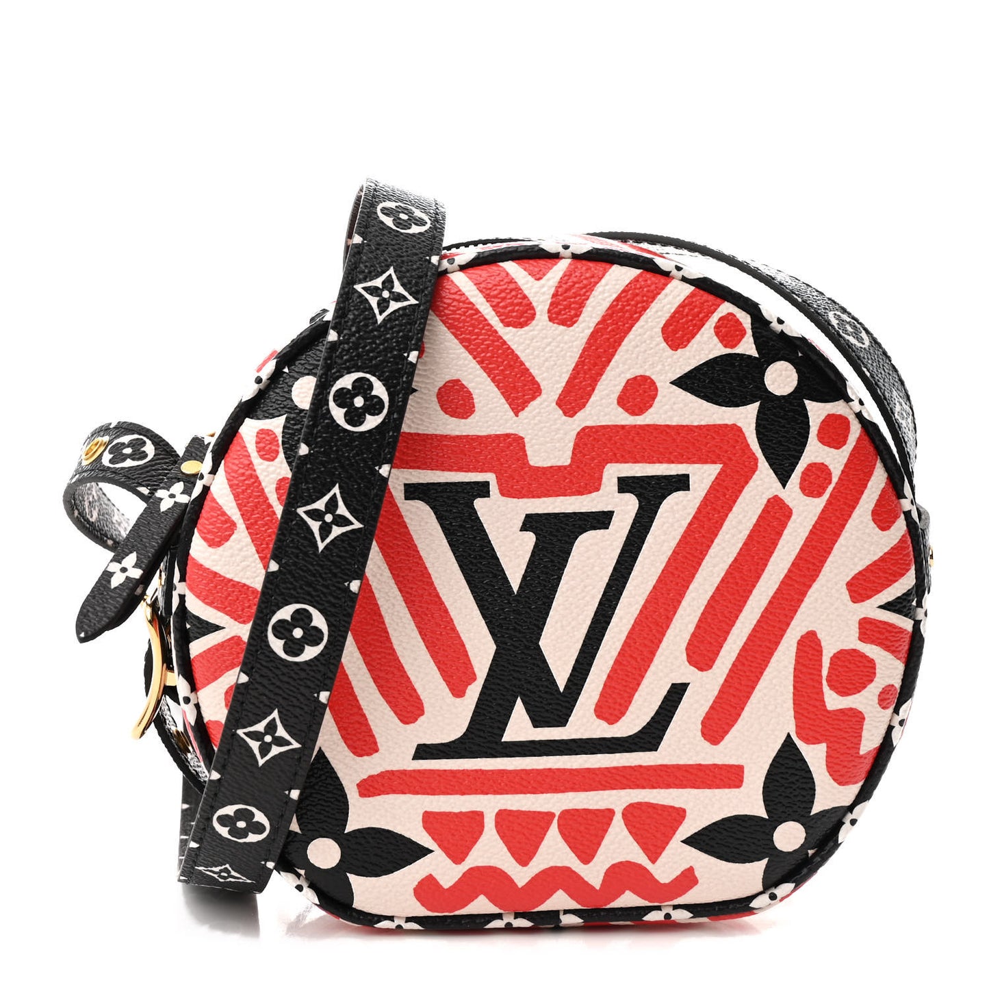 Monogram Giant Crafty Boite Chapeau Souple PM Creme Rouge Black