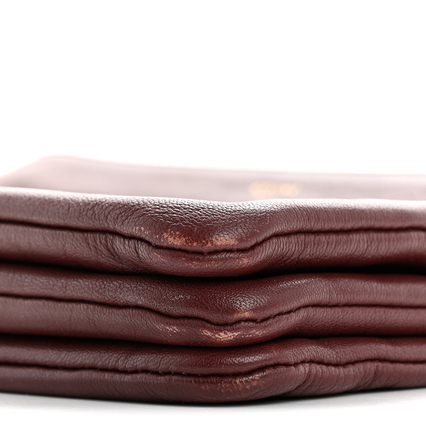 Lambskin Small Trio Crossbody Bag Burgundy