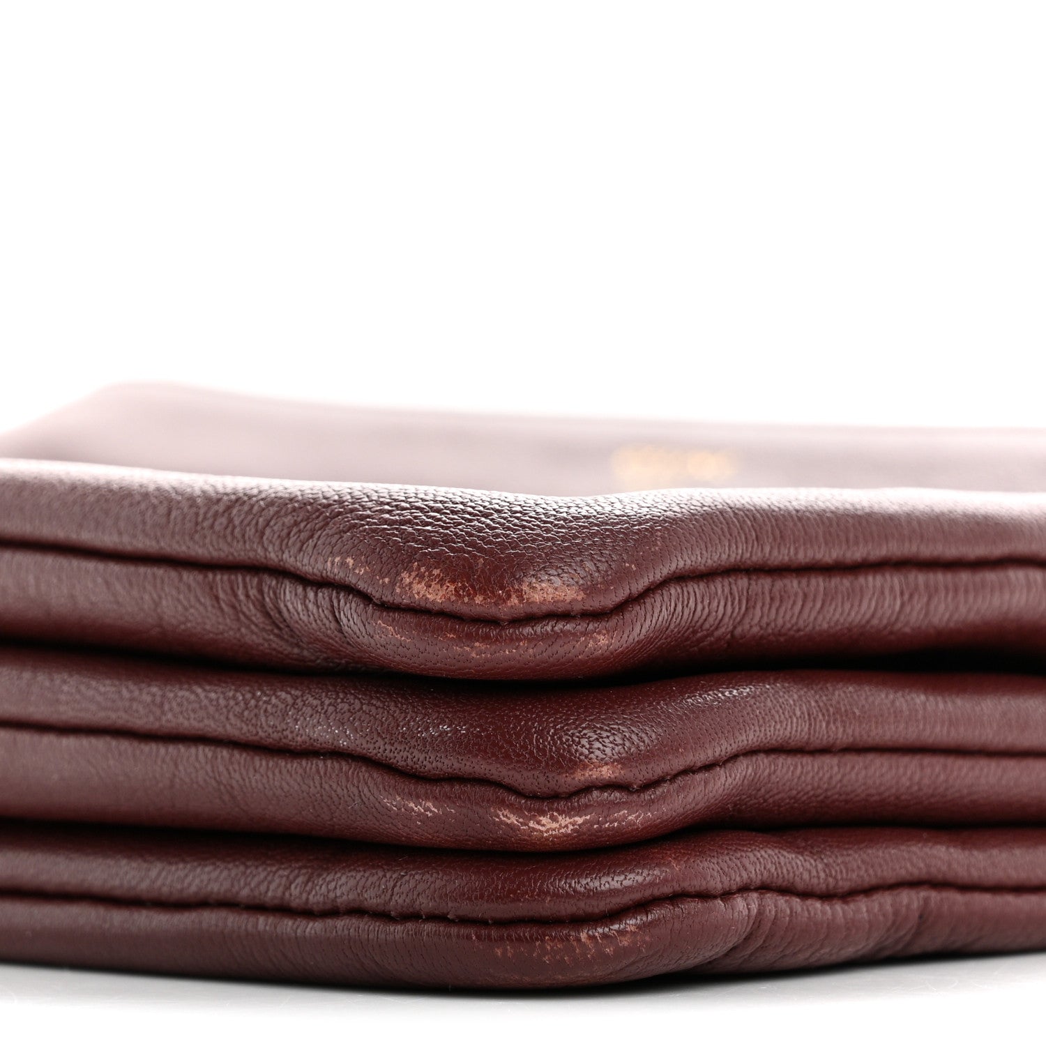 Celine Lambskin Small Trio Crossbody Bag Burgundy 10 of 14