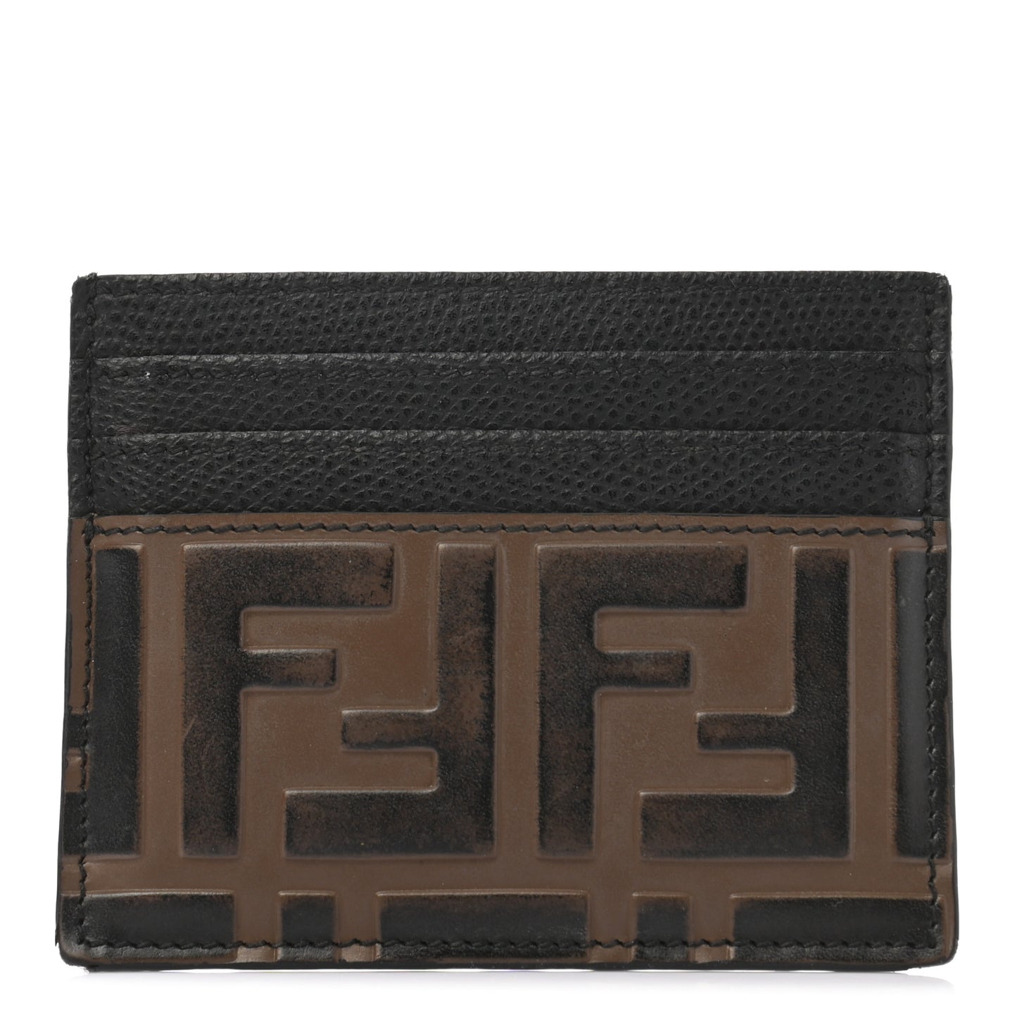 Vitello Cruise Bi-Color FF 1974 Embossed Card Holder Maya Black