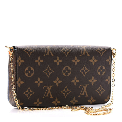 Louis Vuitton Monogram 2021 Christmas Animation China Wall Pochette Felicie Chain Wallet Myosotis Blue 3 of 12