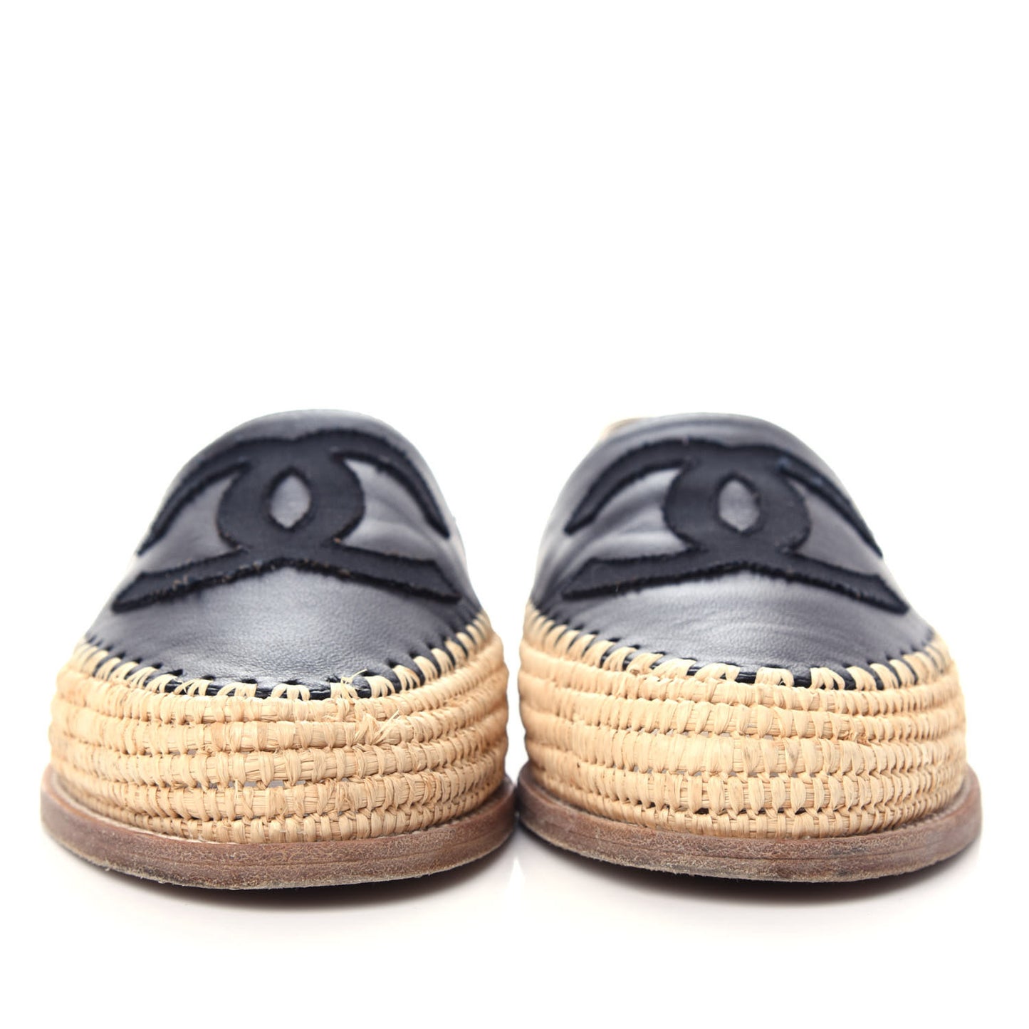 Lambskin Grosgrain CC Espadrilles 38 Black
