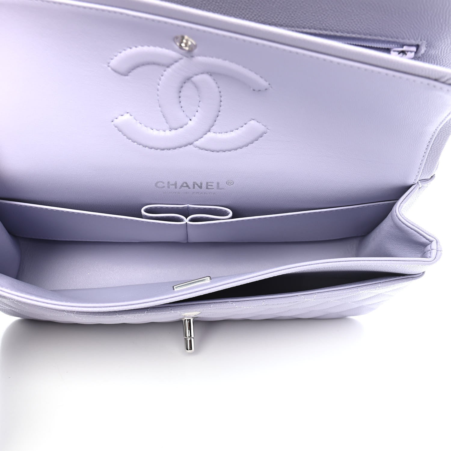 Chanel Caviar Quilted Medium Double Flap Light Purple 5 of 9