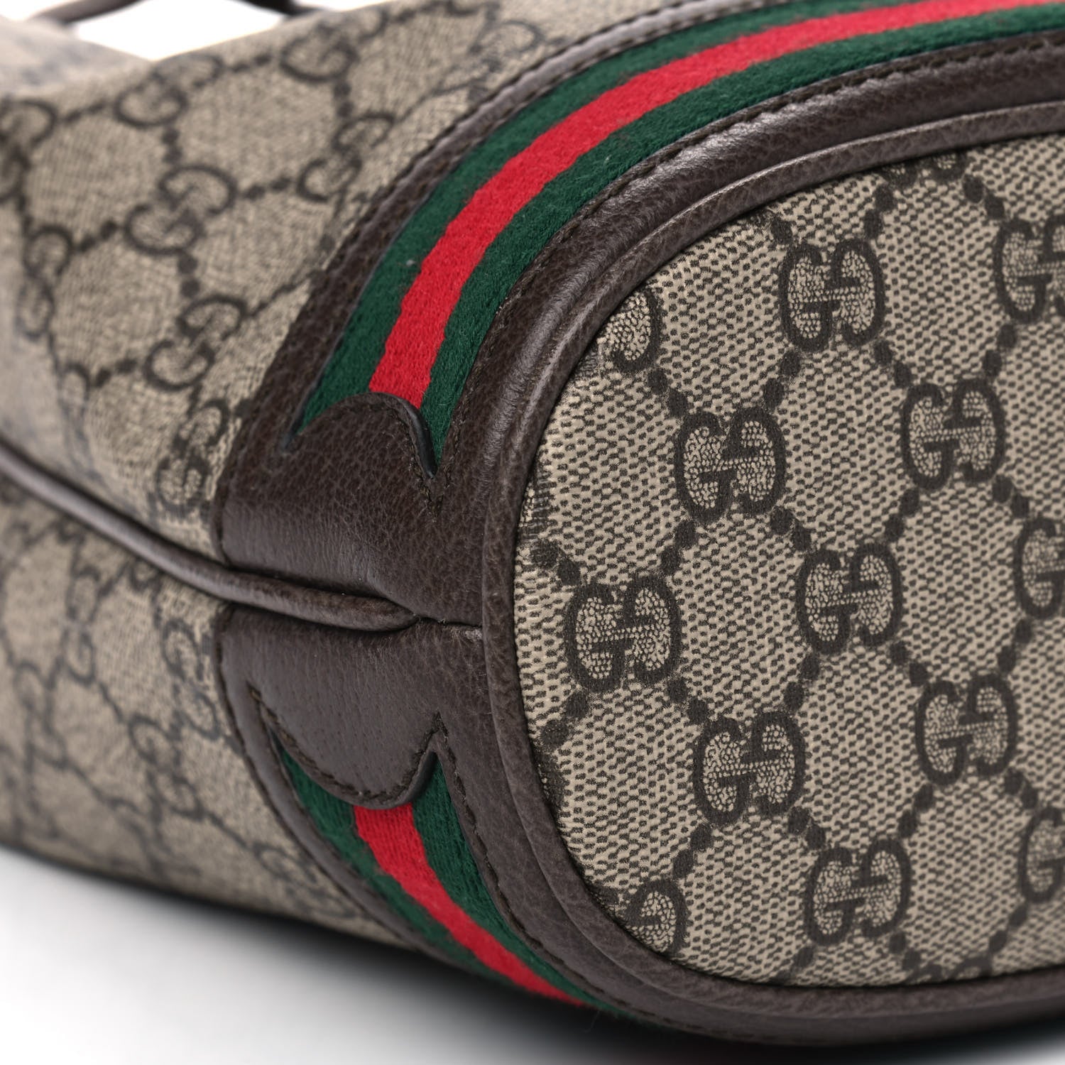 Gucci GG Supreme Monogram Web Small Ophidia Bucket Bag Brown 4 of 5