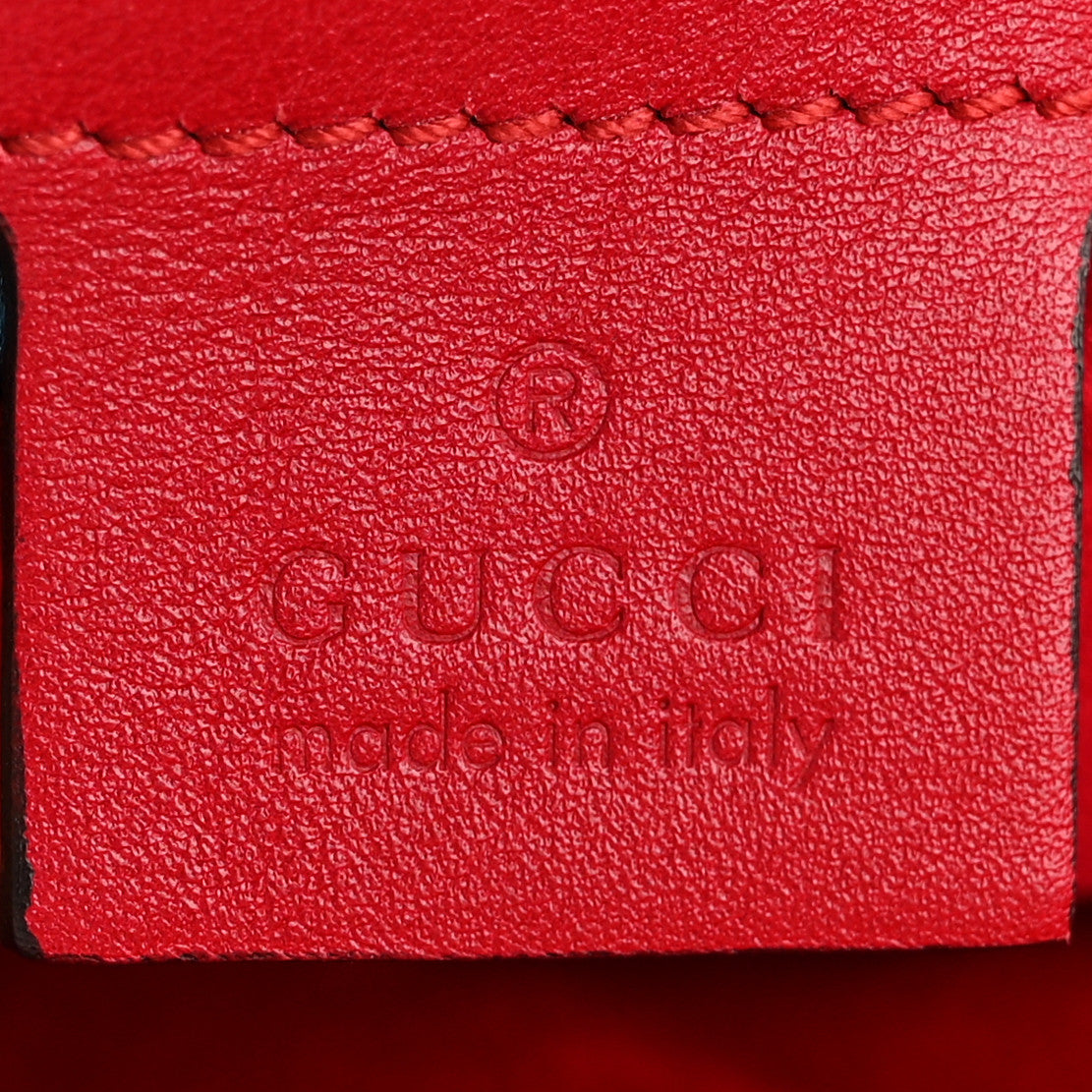 Gucci Velvet Matelasse Medium GG Marmont Shoulder Bag Hibiscus Red 6 of 14