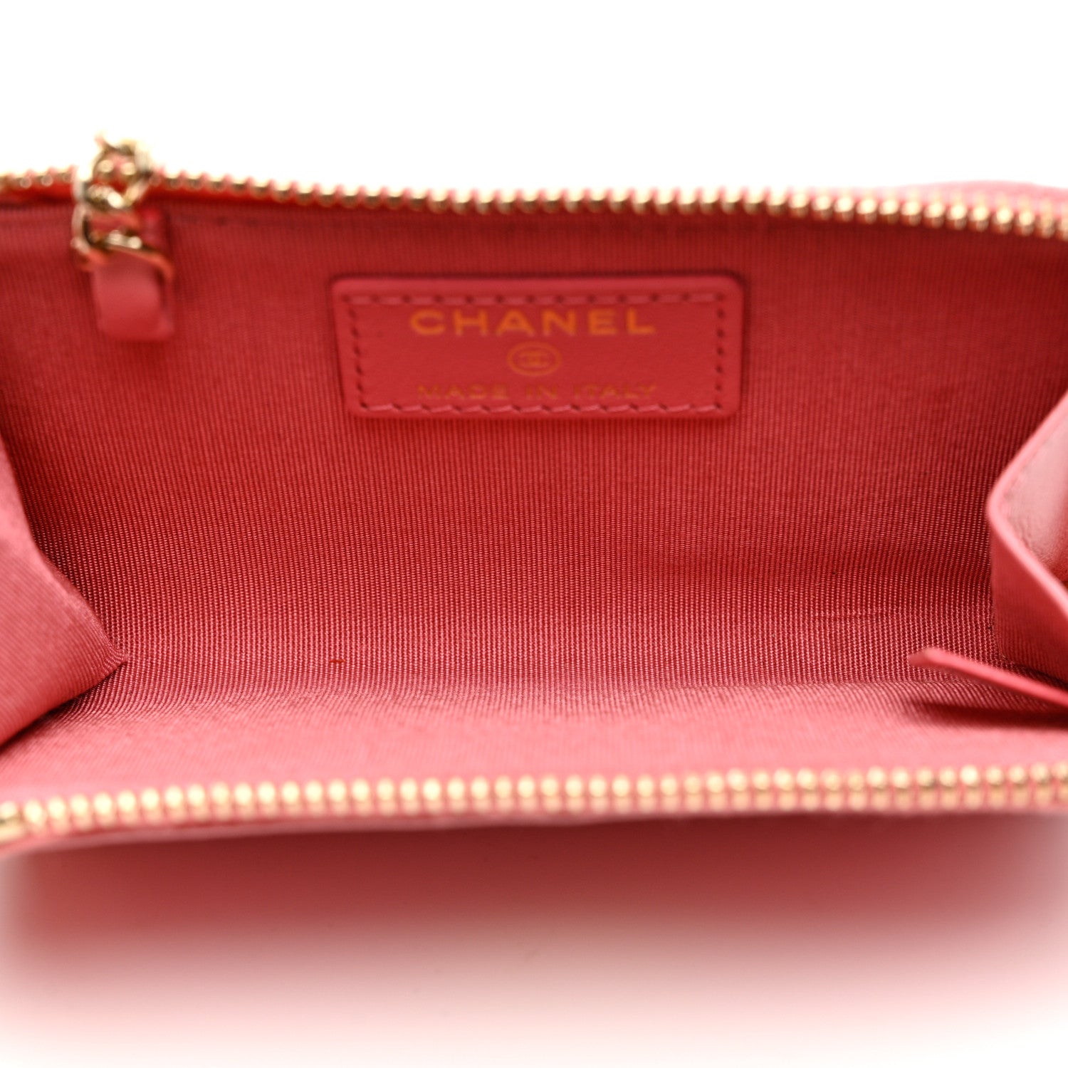 Chanel Caviar Camellia Embossed Key Holder Case Pink 5 of 7